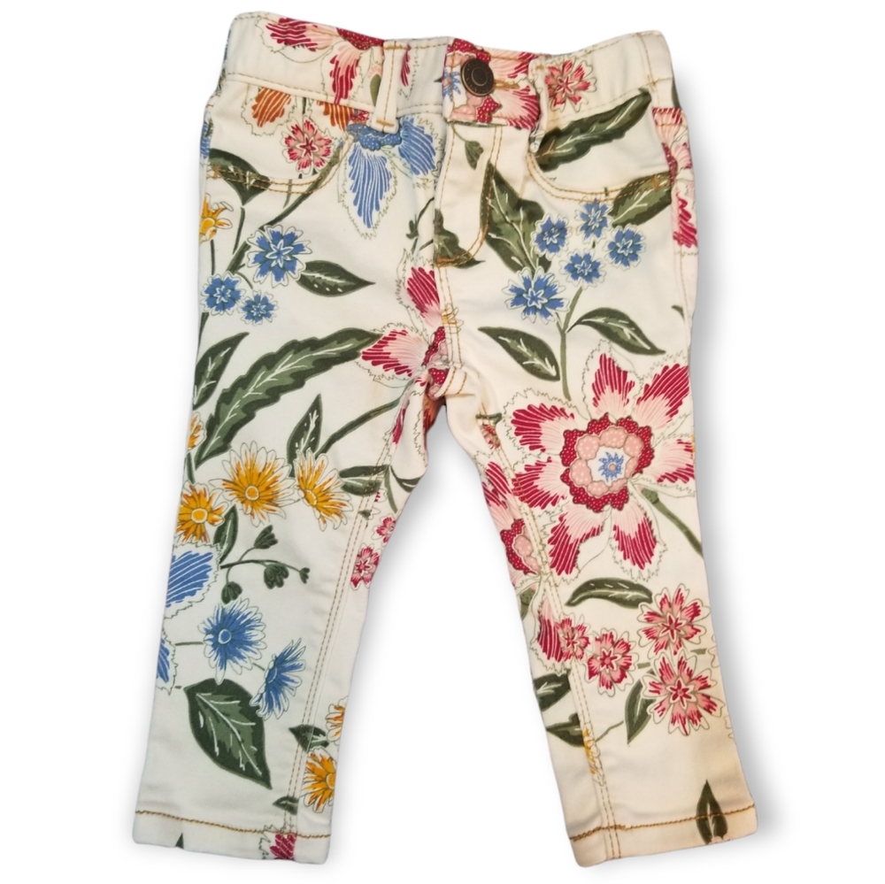 Vintage Style Floral Pant 12-18 M